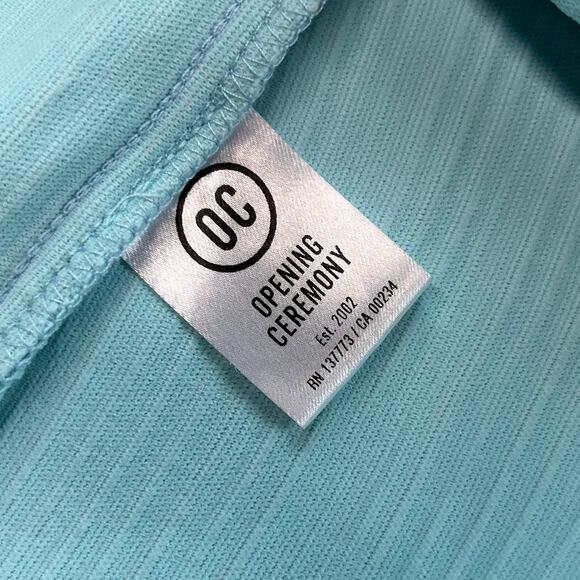 Opening Ceremony Dress Womens Medium Tiffany Blue Apex Babydoll Mini Fit & Flare - Picture 4 of 13